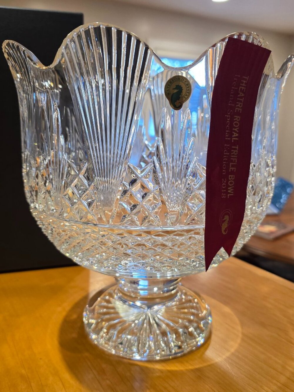 Waterford Crystal Theatre Royal 10" Footed Trifle Bowl – New in Original Box
